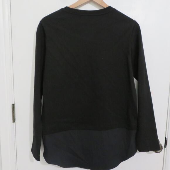 Athleta Womens Sz S Black Gallery Top Layered Style Blouse Layered Sweater - Picture 2 of 5